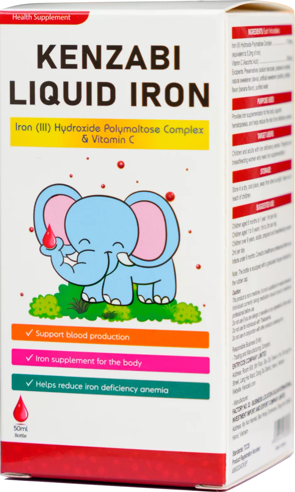 Kenzabi Liquid Iron – Sản Phẩm Bổ Sung Sắt Tối Ưu Cho Bé Yêu