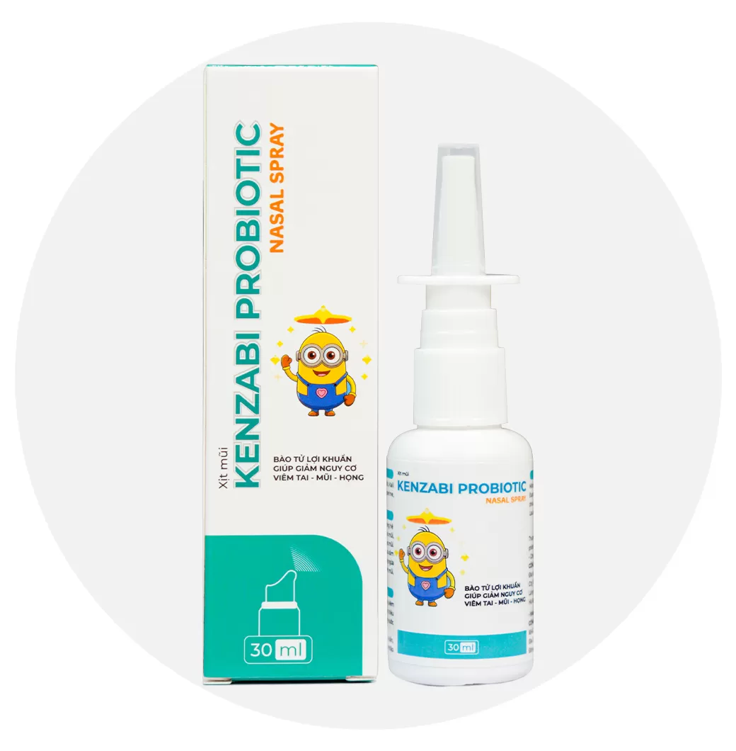 Xịt mũi lợi khuẩn Kenzabi Probiotic – Hỗ trợ cân bằng hệ vi sinh, giảm nguy cơ viêm tai - mũi - họng